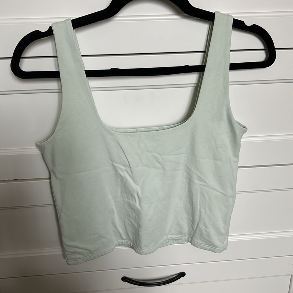 Abercrombie and Fitch Cotton Seamless Tank - Light Green - Size M - Picture 2 of 3
